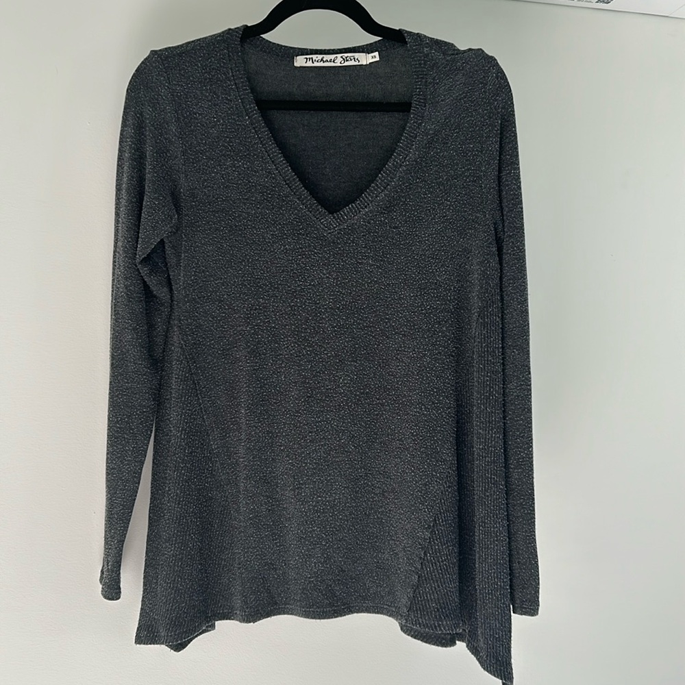 Michael Stars slubbed gray loose fit sweater sz xs